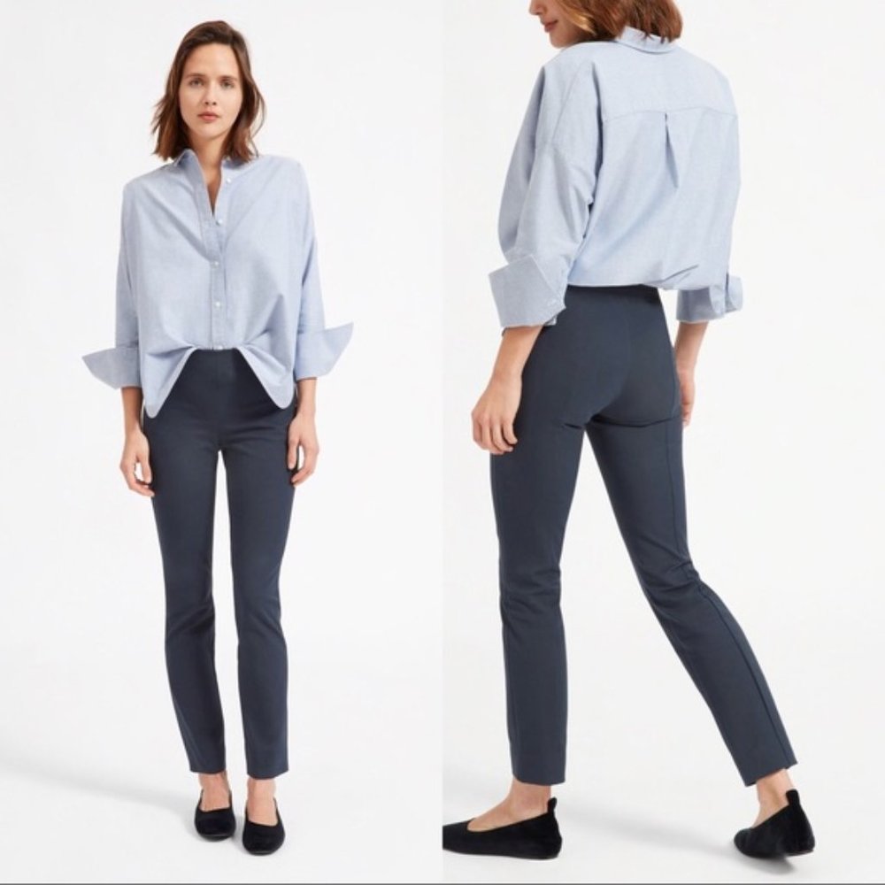 Everlane The Side Zip Work Pant Navy Blue Size 0